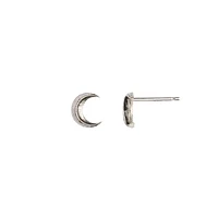 Pyrrha Crescent Moon Symbol Stud