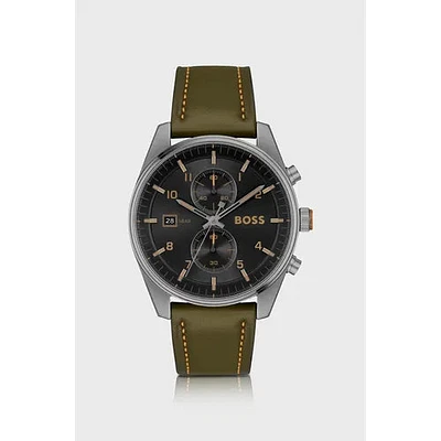 HUGO BOSS Sky Traveller Chrono 5 Bar Leather