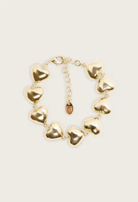 Bracelet cœurs laiton doré