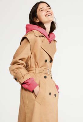 Trench beige en coton bio Claudie Cares