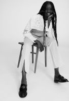 Pantalon fendu en maille