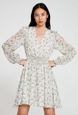 Robe courte motif fleuri
