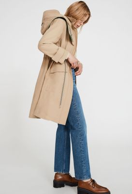 Blouson long à capuche