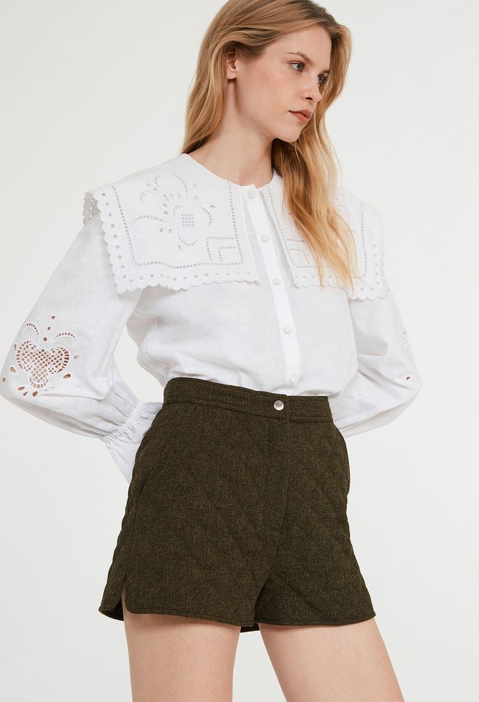 Short matelassé