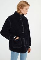 Manteau effet peau lainée