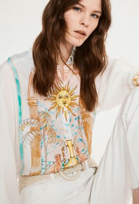 Chemise imprimée en soie