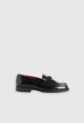 Mocassins cuir noir