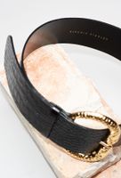 Ceinture noire en cuir