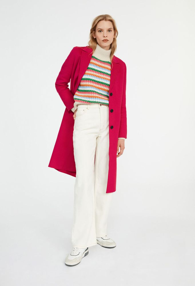 Manteau droit mi-long