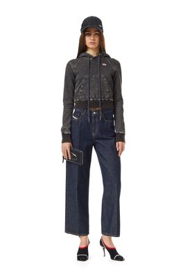 D-ANGY TRACK DENIM JOGGJEANS HOODIE