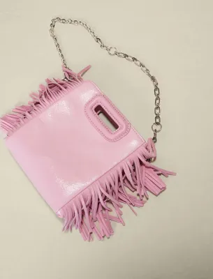Sac M Mini en cuir rose