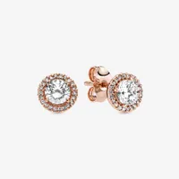 Clous d'Oreilles Halo Scintillant Ronds