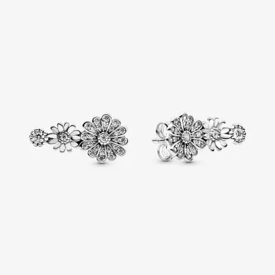 Clous d'Oreilles Trio de Marguerites Scintillantes