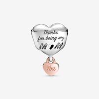 Charm Cœur de Maman Rose