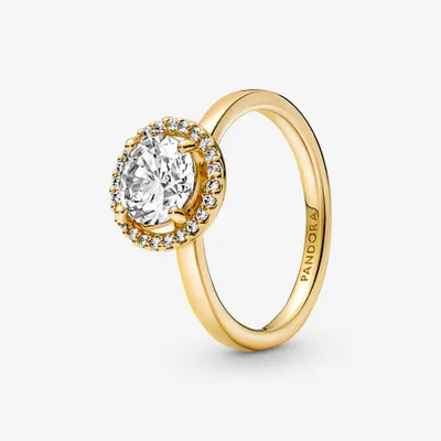 Bague Halo Rond Scintillant