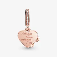 Charm Pendant Cœur Infini Love You (Je t'aime)