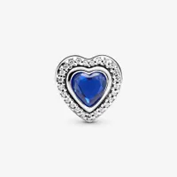 Charm Cœur Bleu Scintillant