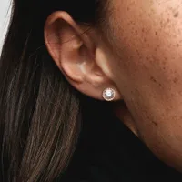 Clous d'Oreilles Halo Scintillant Ronds