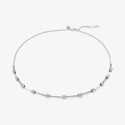 Collier Barres Pavées Scintillant