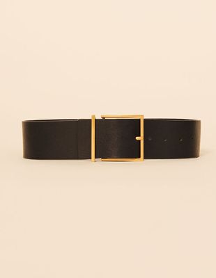 Ceinture large en cuir