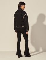 Veste en jean oversize strassée