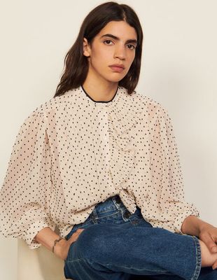 Chemise fluide Ã  col jabot