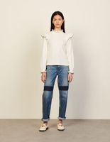 T-shirt en maille  avec volant