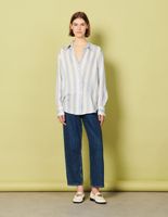 Chemise rayée en lin