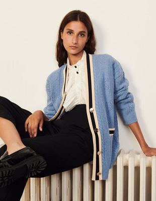 Cardi coat long en maille