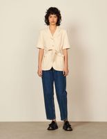 Veste en tweed à manches courtes