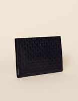 Porte document en cuir embossé