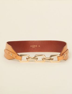 Ceinture en cuir avec chaîne