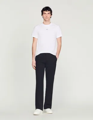 T-shirt brodé Sandro en coton biologique