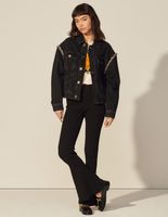 Veste en jean oversize strassée