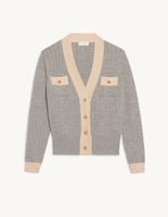 Cardigan court en maille torsadée