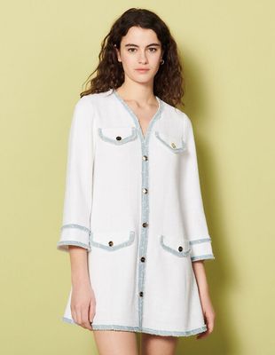 Robe courte en tweed