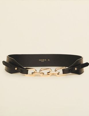 Ceinture en cuir avec chaîne
