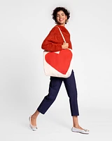 Canvas Heart  Easy Tote