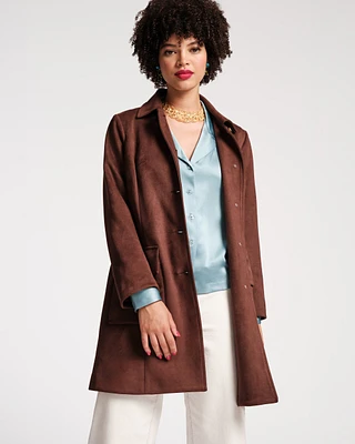 Barn Coat Microsuede Chocolate