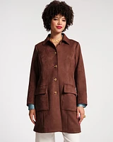 Barn Coat Microsuede Chocolate