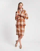 Bobby Blazer Wool Central Park Plaid Pink Green