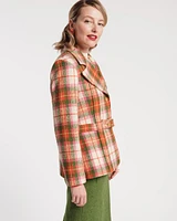 Bobby Blazer Wool Central Park Plaid Pink Green