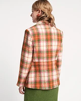 Bobby Blazer Wool Central Park Plaid Pink Green