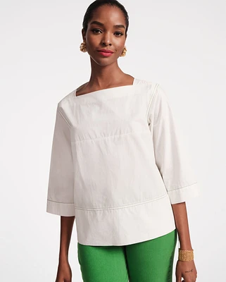 Carly Top Cotton Poplin White