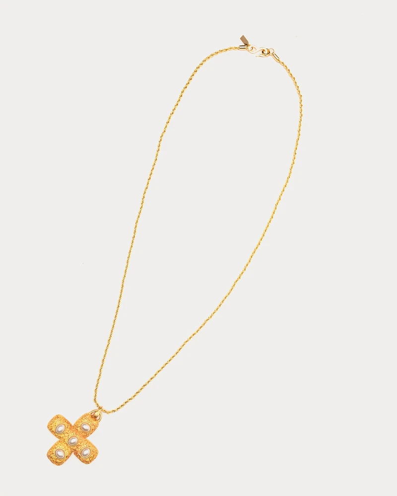 Pearl Cross Pendant