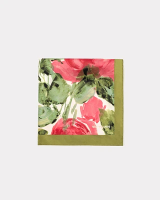 Silk Scarf Pretty Peonies 36"