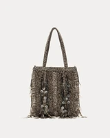 Gatsby Mini Tote Embellished Sequin Silver