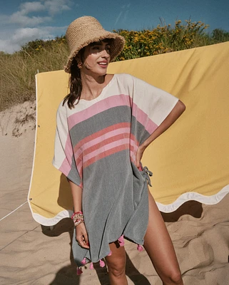 Striped Cotton Poncho