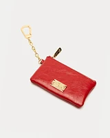 Bitsy Card HolderKey Chain Crinkled Leather