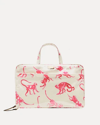 Hanging Travel Cosmetic Pink Monkey